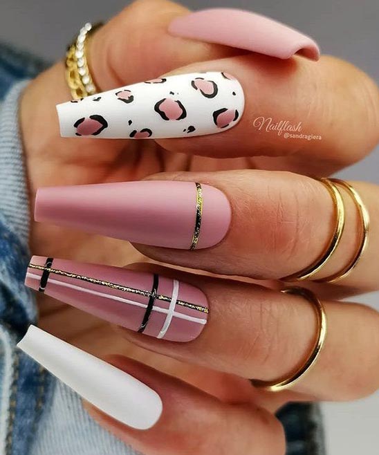 Fall Design Coffin Nails