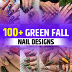 Fall Green Nails