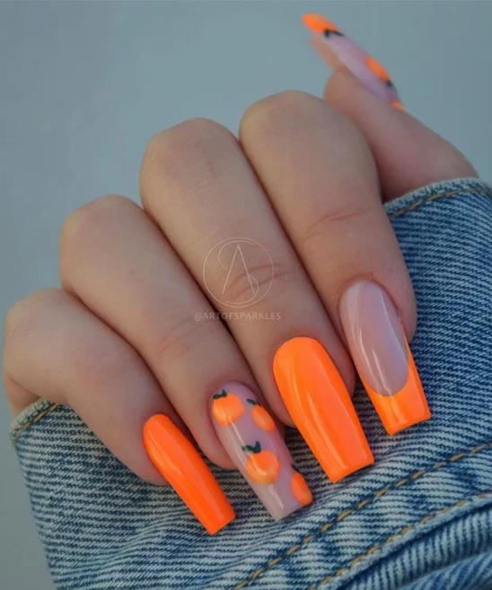 Fall Nail Designs Orange