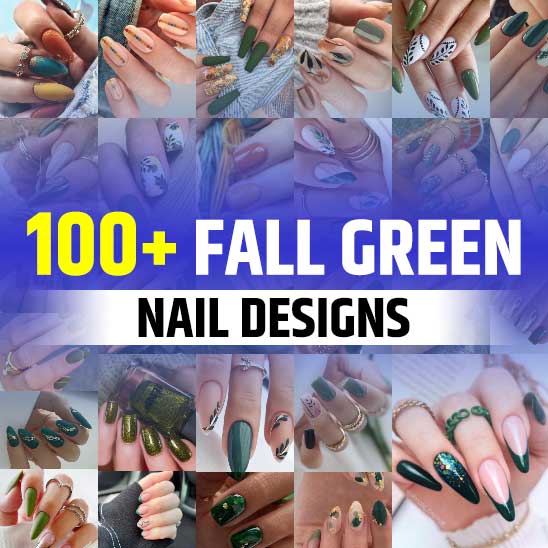 Fall Nails Green