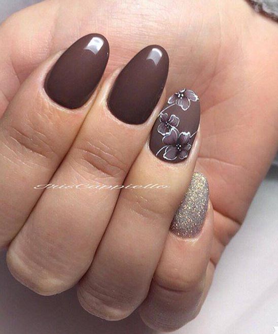 Fall Nails Nude With Designs