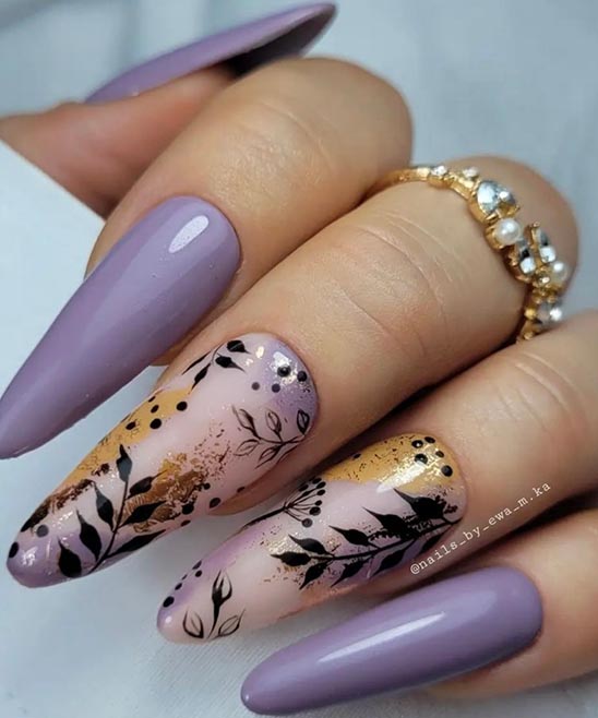 Fall Nails Purple