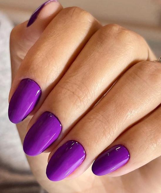 Fall Nails With Purple