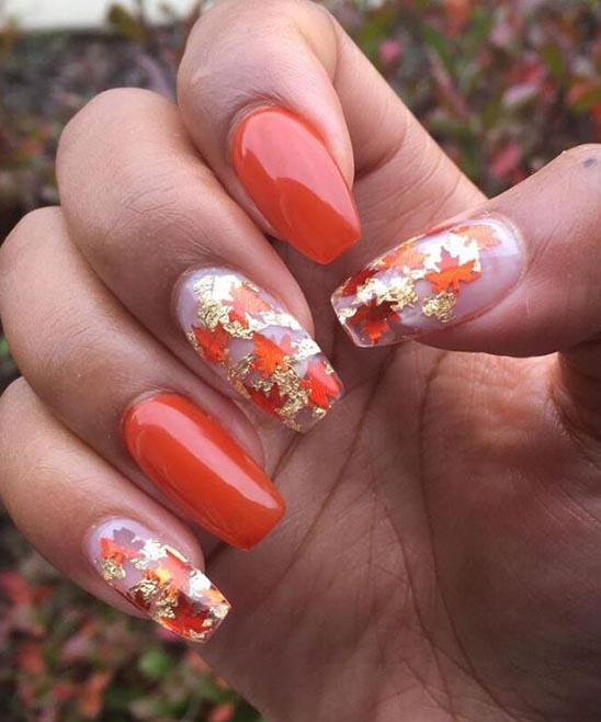 Fall Pumpkin Nails