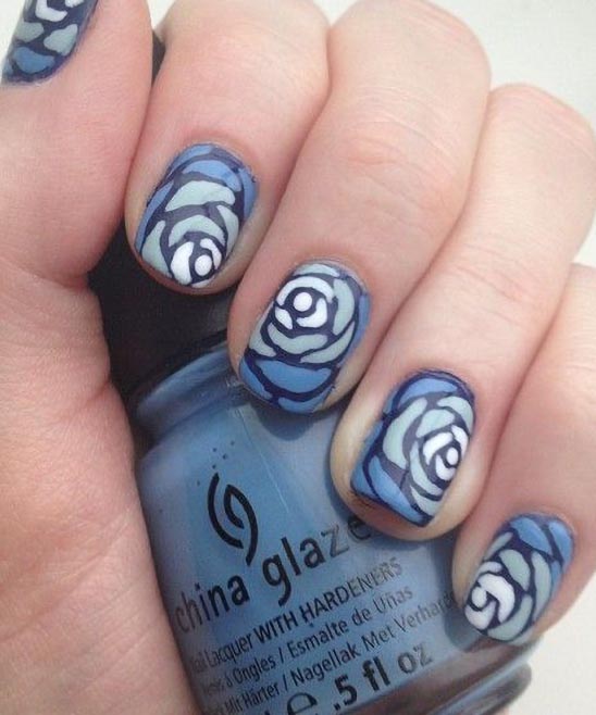 Flower Acrylic Nails