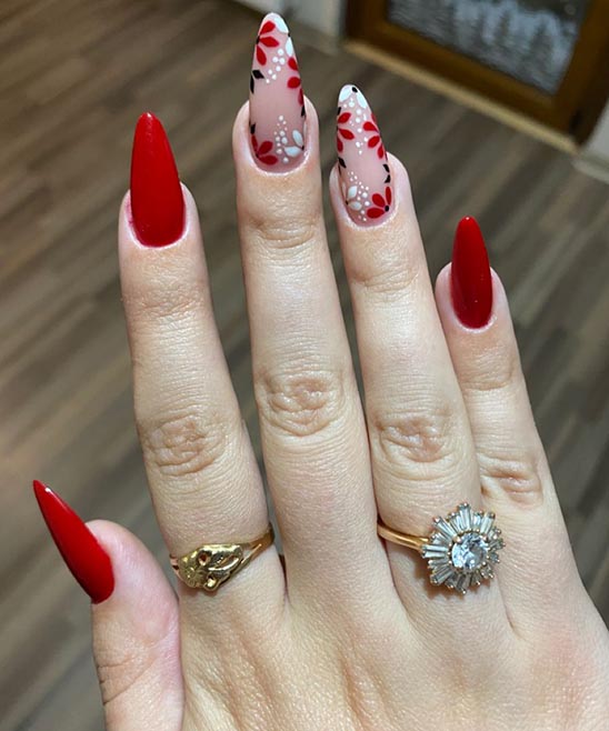 Flower Design Toe Nails