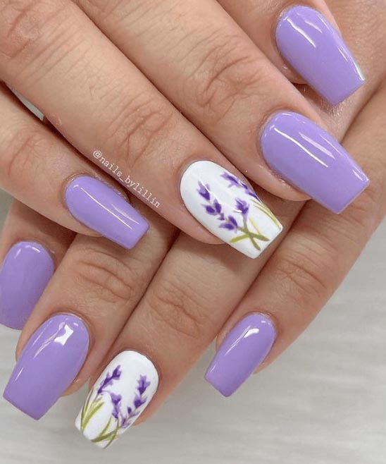 Flower Design on Nails