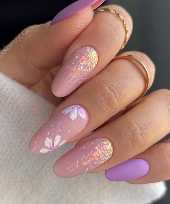 Flower Encapsulated Nails