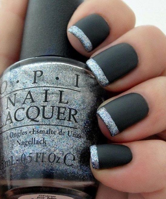 French Manicure Christmas Nails