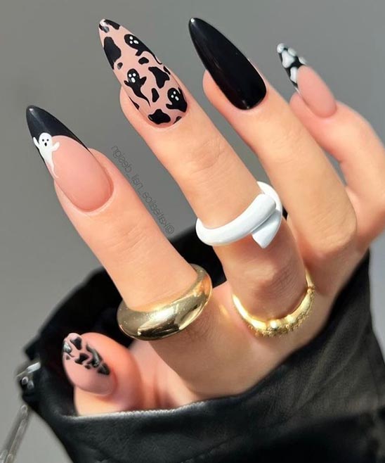 French Manicure Halloween Nails