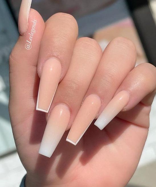 French Nail Designs Coffin Shape