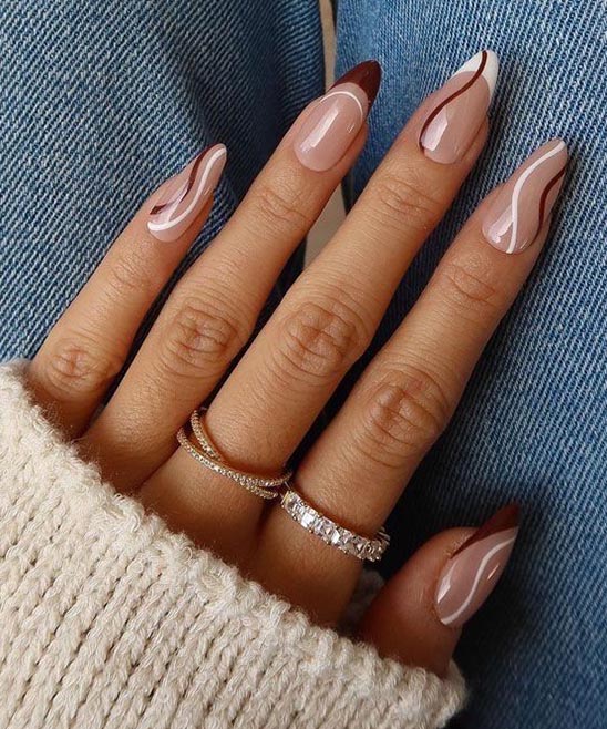 French Outline Nails White