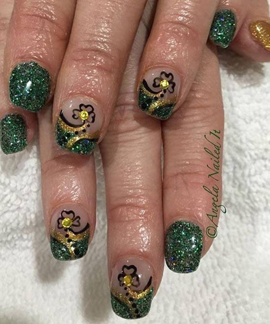 French St Patrick's Day Nail Art