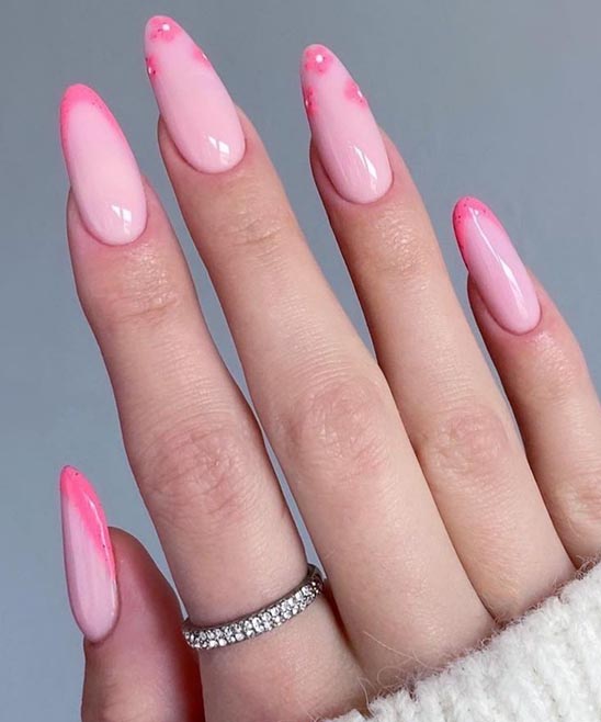 French Tip Acrylic Nails Pink