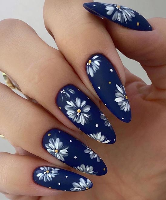 French Tip Flower Nail Designs