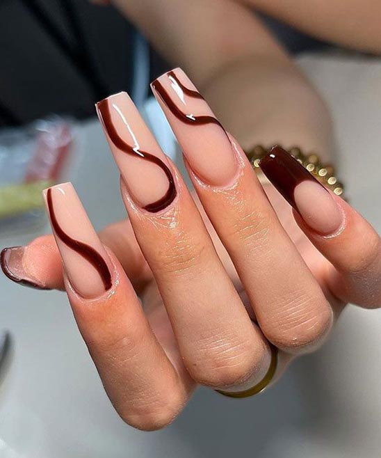 French Tip Nail Designs Coffin
