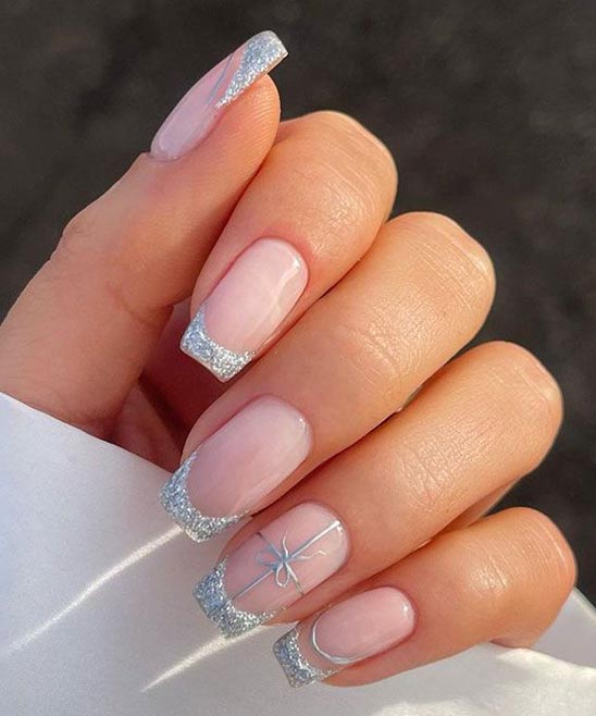 French Tip Nail Designs for Christmas