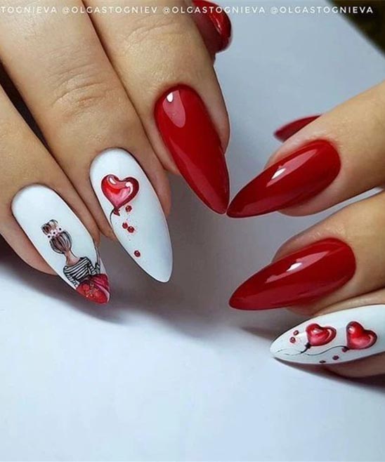 French Tip Nails for Valentine's Day