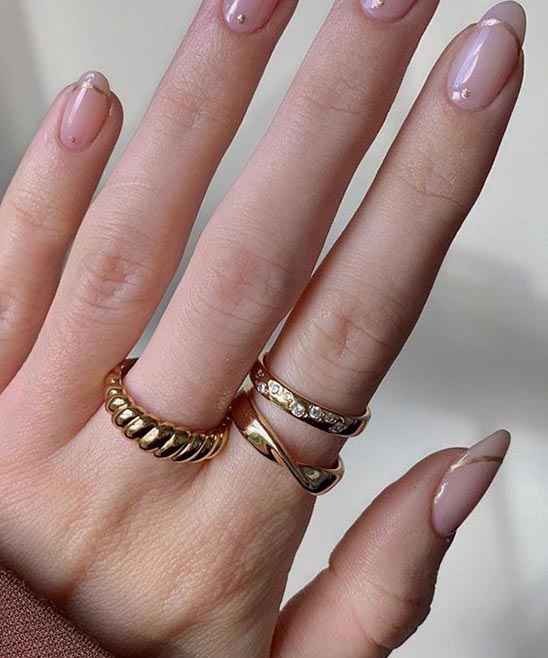 French Tip Ombre Oval Nails