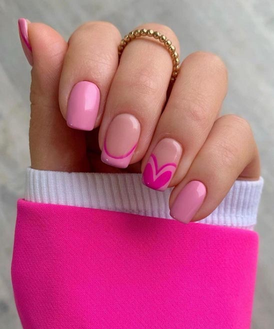 French Tip Pink Nails