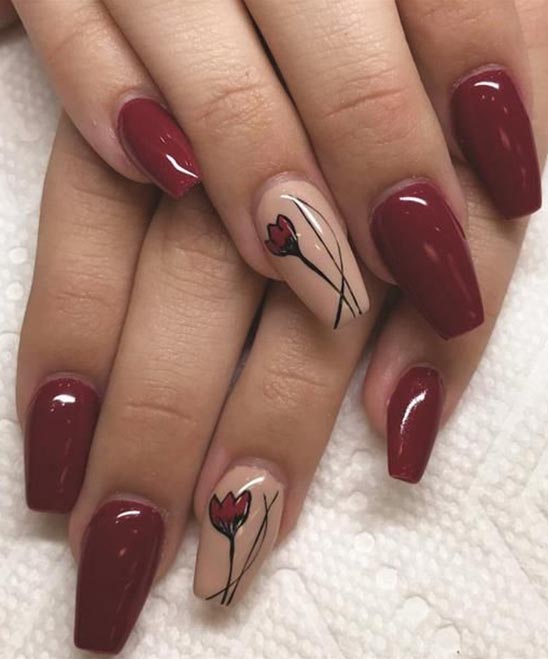 French Tip Valentines Day Nails