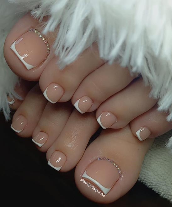 French Tip on Oval Nails