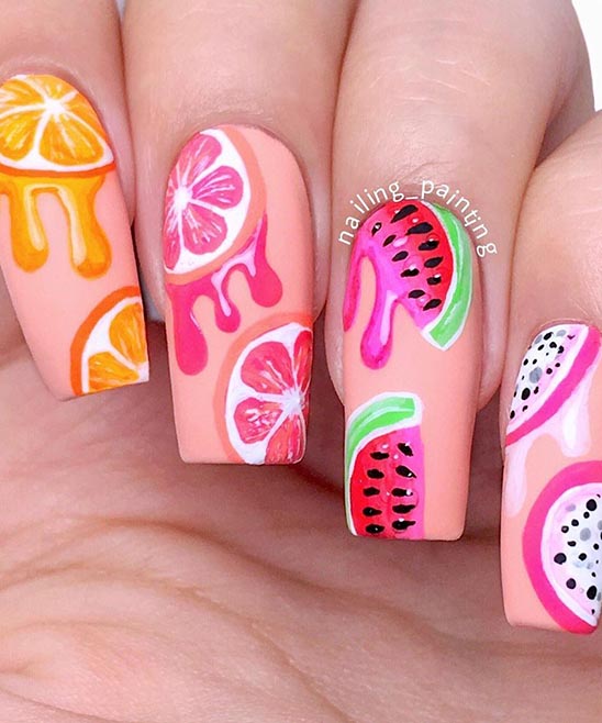 Fruit Color Nail Designs