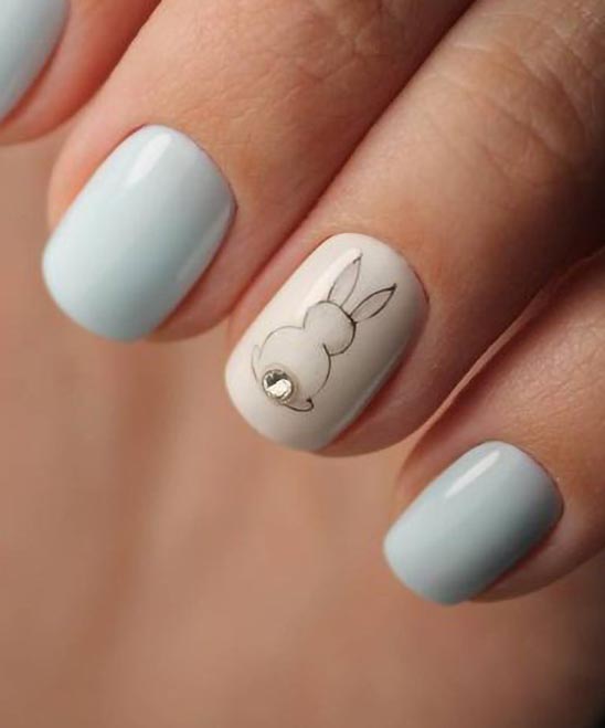 Funny Bunny Nails Design