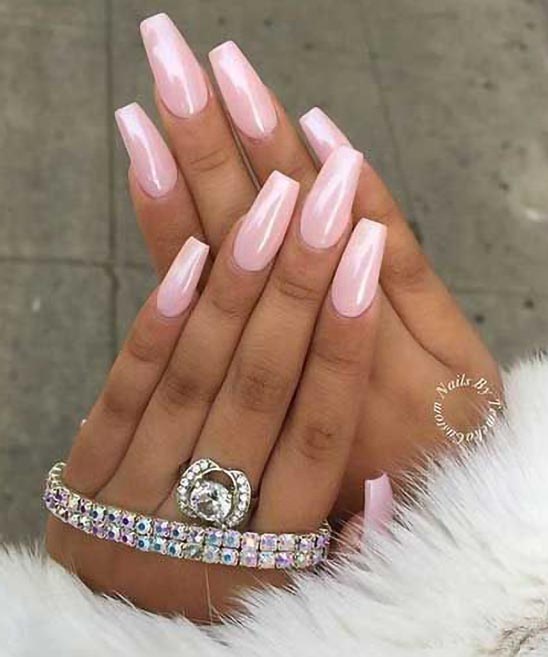 Gel Nail Designs Coffin Shape