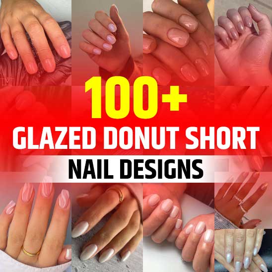 Glazed Donut Nails Short