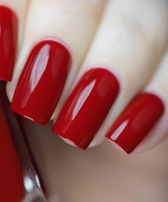 Glitter Red Christmas Nails