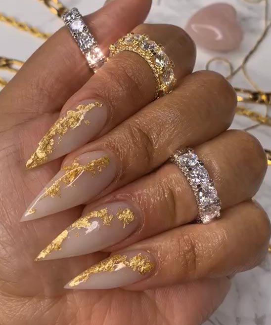 Glitter Rose Gold Nails