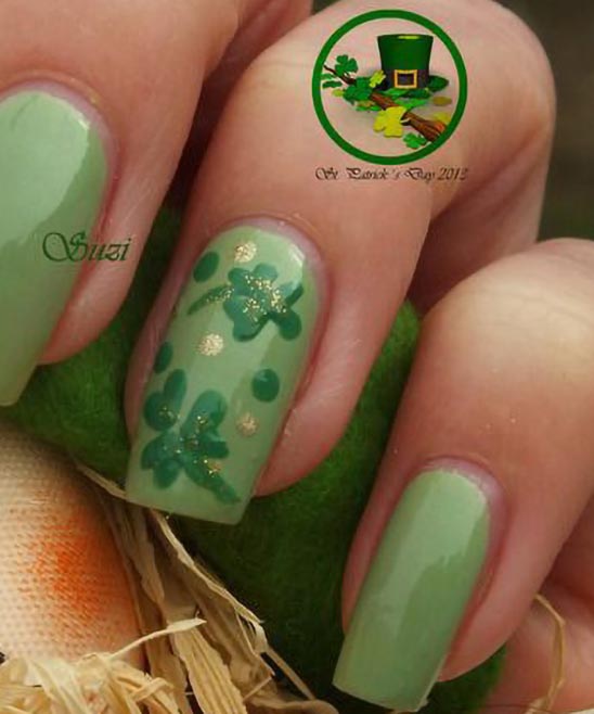 Glitter St Patrick's Day Nails
