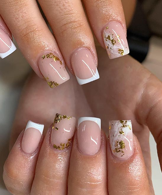 Gold Chrome Almond Nails