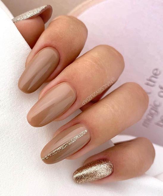 Golden Touch Shimmering Almond Shaped Nails TailoringinHindi Gold Foil Almond Nails