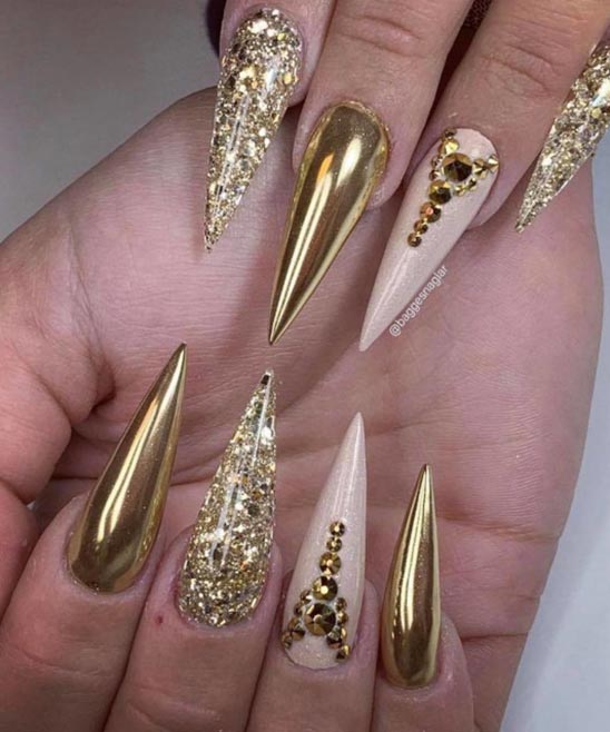Gold Nails Design