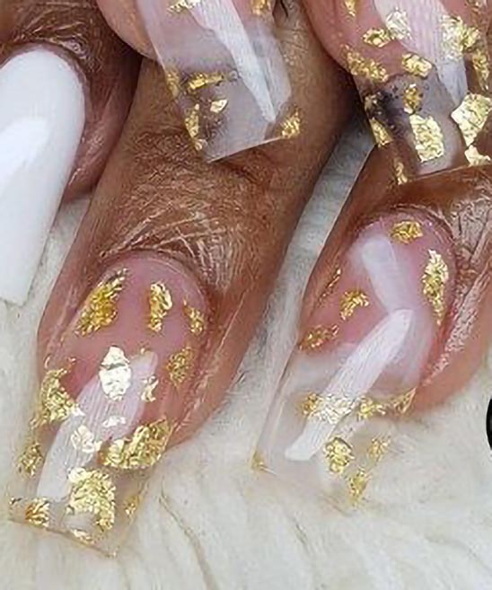 Gold Sparkle Nails