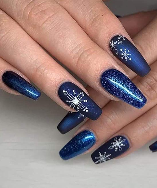 Gold and Blue Nail Designs