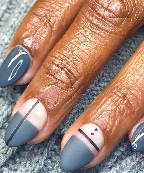Gray Acrylic Nails