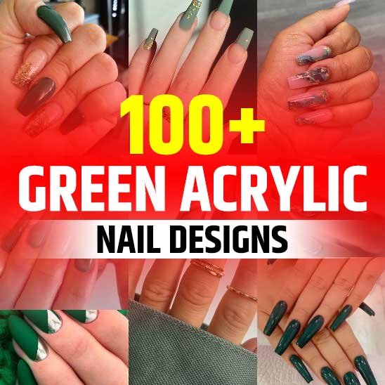 Green Acrylic Nails