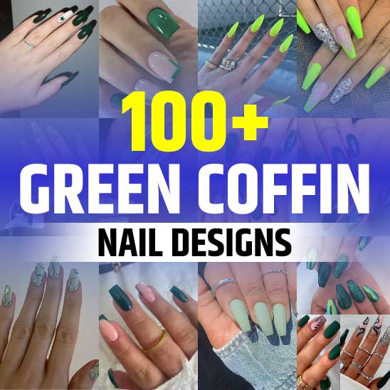 Green Coffin Nails