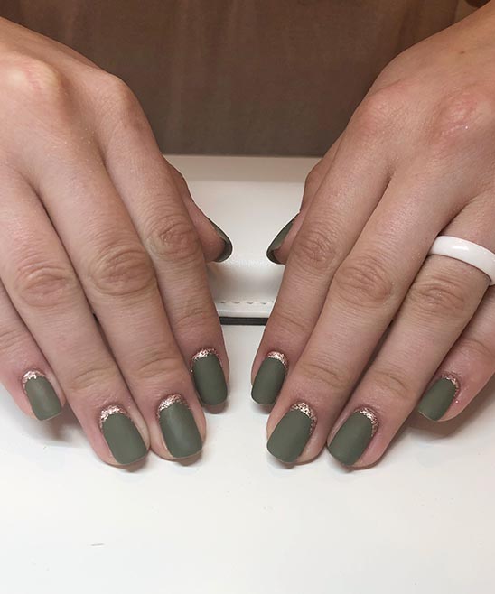 Green Nails Olive