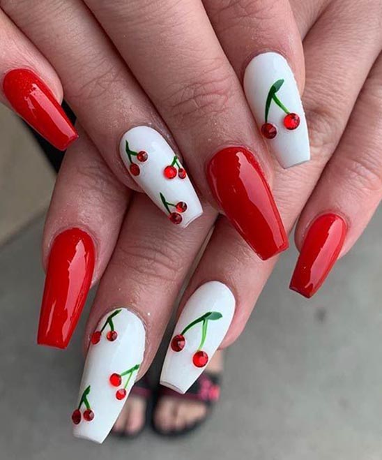 Green Rhinestone Nails