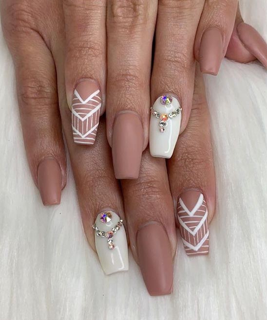 Green and Brown Fall Nails