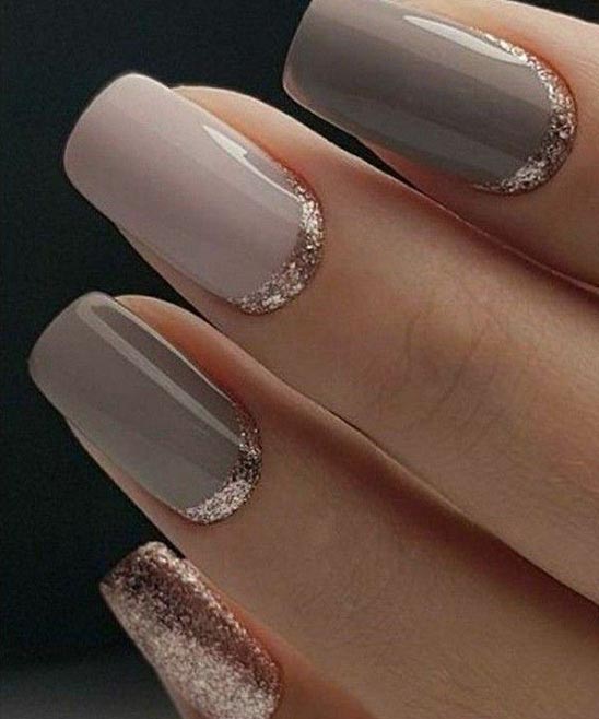 Green and Orange Fall Nails