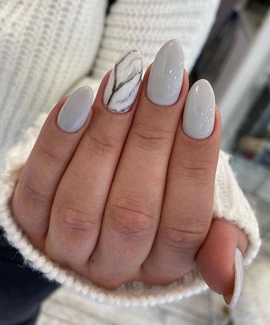 Grey French Tip Nail Designs