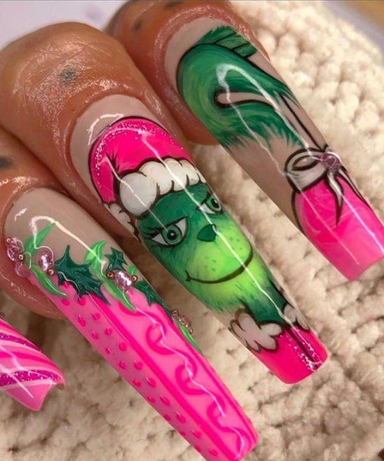 Grinch Long Nails