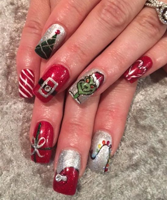 Grinch Nail Art Tutorial