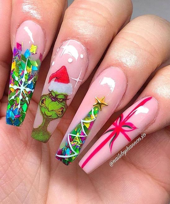 Grinch Nail Design