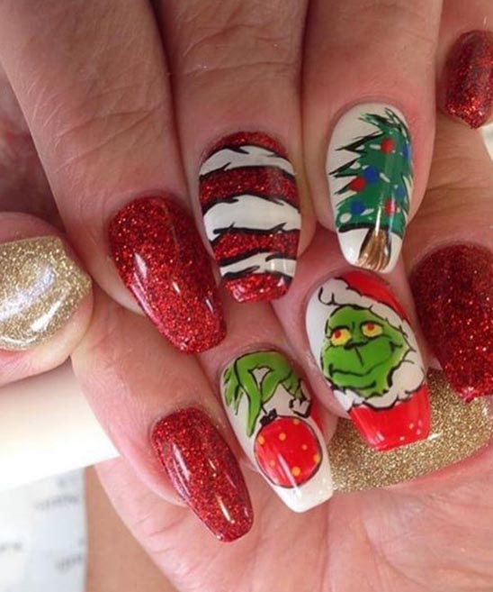 Grinch Nail Stamps